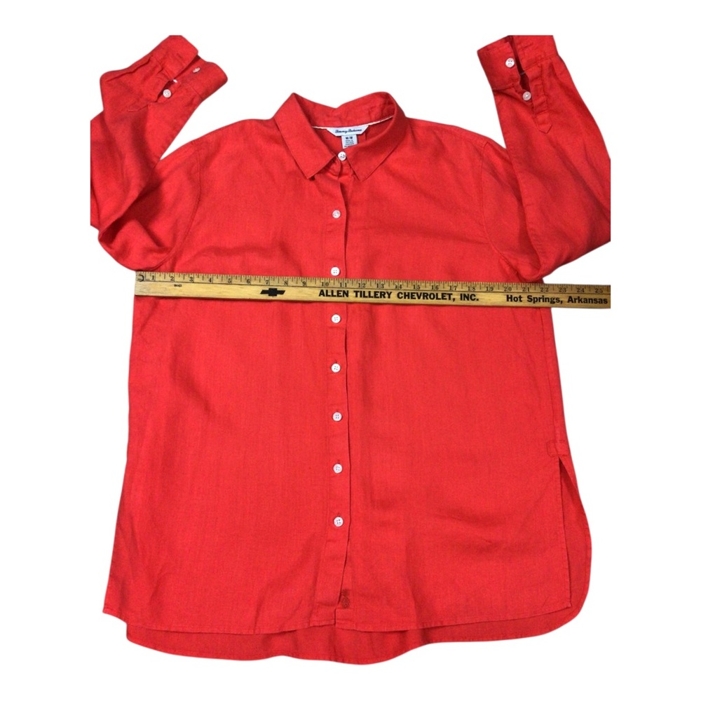 Tommy Bahama Women’s Linen Button-Down Tunic Shirt Cottagecore - Picture 6 of 12